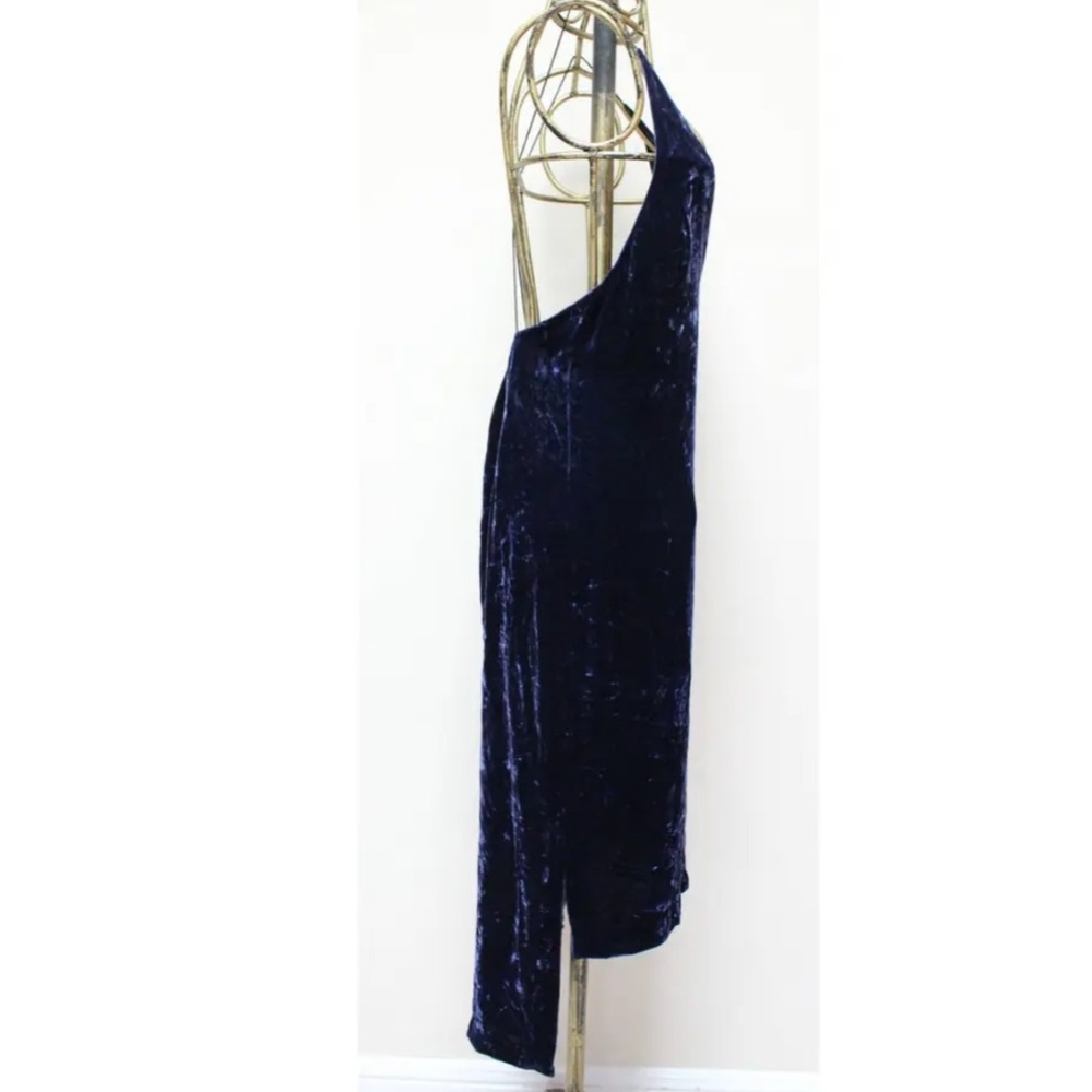 navy dion lee velvet dress